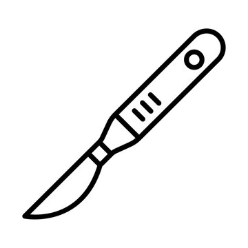 scalpel line icon