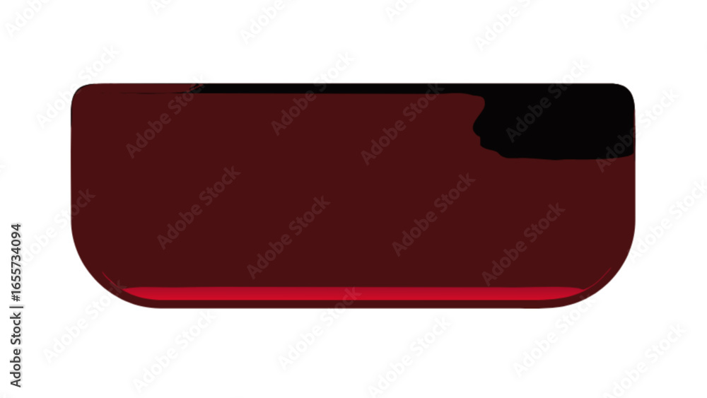 Poster dark red rounded rectangle button graphic vector design element ui ux interface banner shape illustr