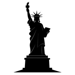 Statue of Liberty Silhouette Illustration