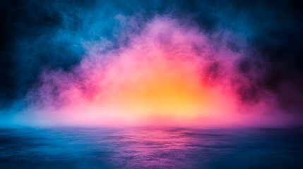 Abstract Dreamscape: Vivid Colors of Smoke and Surface Reflectin