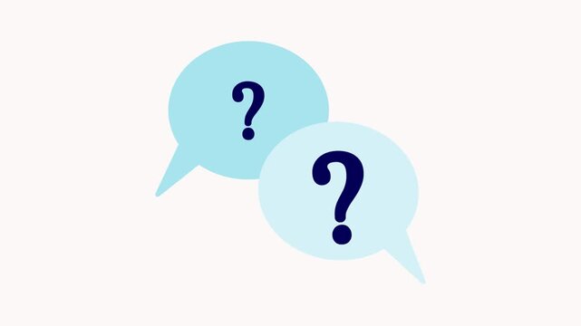 bubble quetion mark icon animation  simple 