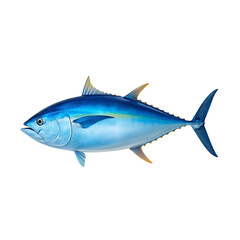 Fototapeta premium Bluefin tuna fish isolated on transparent background