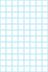 Hand drawn seamless pattern gingham light blue