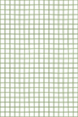 Hand drawn seamless pattern gingham pastel sage green