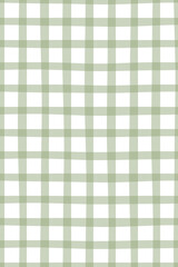 Hand drawn seamless pattern gingham olive green