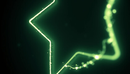 Glowing Light Trails Moving Across a Dark Background with Bokeh