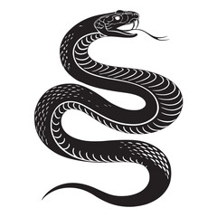 black python Silhouette Vector, High Quality Illustration on White Background