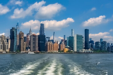 Fototapeta premium Lower Manhattan from Governors Island