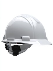 Fototapeta premium white hard hat with adjustable chin strap