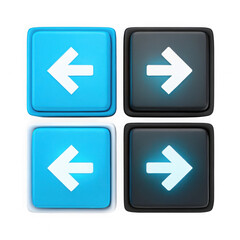 Four square buttons with left and right arrows
