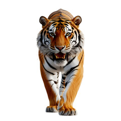 Fototapeta premium Powerful tiger walking forward, showcasing strength and determination for impactful projects today