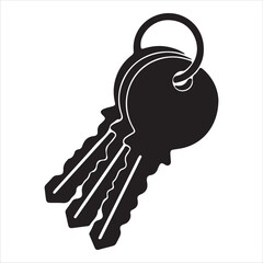 Set of Keys Silhouette Icon