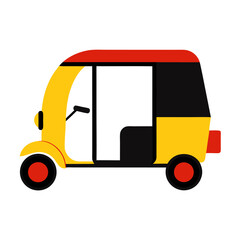 Fototapeta premium Side profile of a three wheeler auto rickshaw