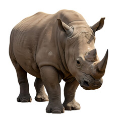 Obraz premium Powerful Rhino: Majestic Creature of the African Savanna
