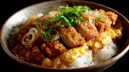 Fototapeta premium 美味しそうなカツ丼