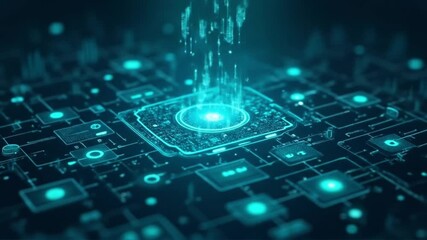 artificial intelligence cpu processing digital data - Powered by Adobe