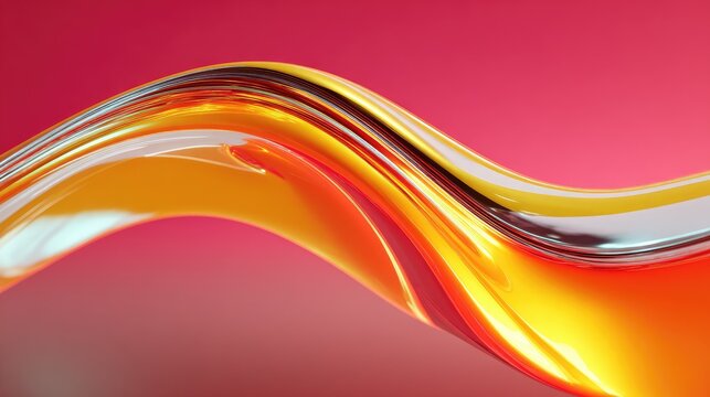 Abstract flowing form in vibrant hues