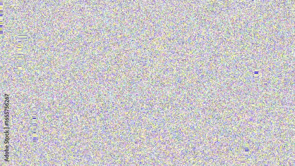 Poster television static and noise with distortions and glitch effects animation