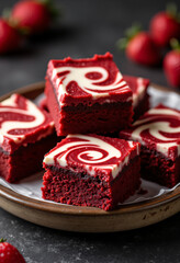 Red vervet swirl cake