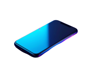  Modern Smartphone Lying Flat on Complex Circuit Board, Top-Down Tech Concept, Isolated on White