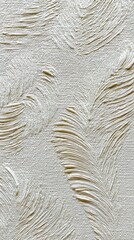 Textured off-white surface with embossed feather patterns