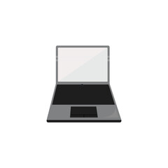 Minimal Laptop Illustration – Modern Computer Device Flat Design
