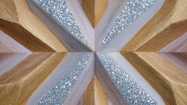 Glittery geometric kaleidoscope evokes cosmic wonder, ideal for Solstice celebrations or Steampunk crafters seeking ethereal inspiration