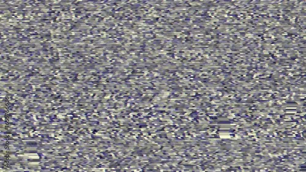 Poster television static and noise with distortions and glitch effects animation