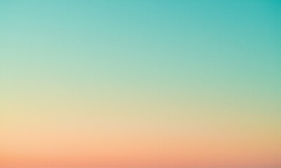 Soft Pastel Sky Gradient: Tranquil Teal to Peach Sunset Background