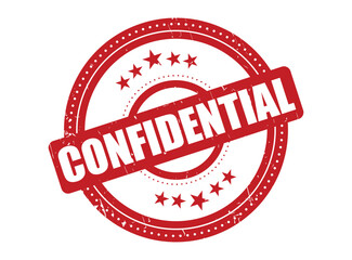 CONFIDENTIAL Rubber Stamp Seal with a Dotted Circle