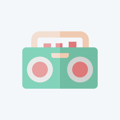 Icon Boombox. related to Instruments symbol. flat style. design editable