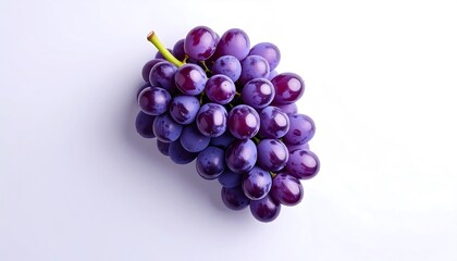 Fresh Purple Grapes with White Background. (1)