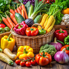 vibrant vegetable harvest a colorful collection