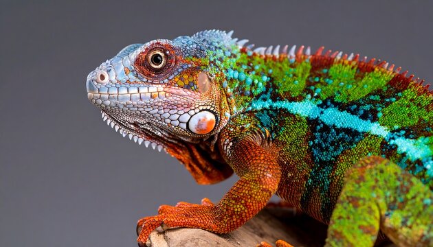 Vibrant iguana portrait