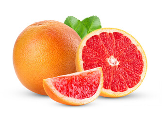 grapefruit isolated on transparent png (Image from camera)