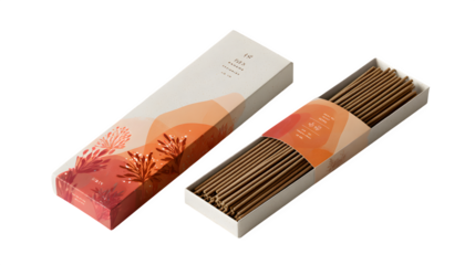Incense Sticks in Packaging, isolated on transparent background
