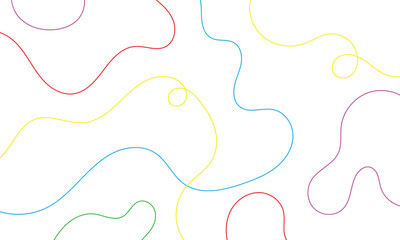 Thread line seamless pattern. Curvy intersections of ropes in organic smooth print. Abstract squiggly modern background with continuous&nbsp;lines. Vector illustration&nbsp;EPS&nbsp;10&nbsp;.