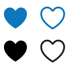 heart icons. Heartbeat icon. heart icons solid and line icons. vector icons. eps file.