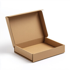 Recycled paper mailer box flat lay