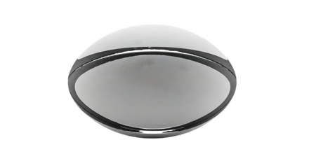 White Rugby Ball With Black Stripes isolated on a transparent background