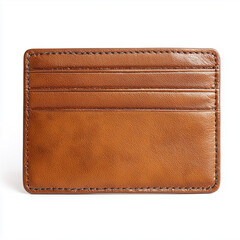 Slim rectangular leather wallet with no branding