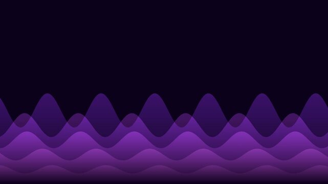 Abstract dark purple waves background animation for presentations and visuals 50 frames