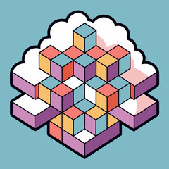 abstract background with cubes