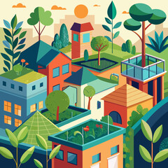 vector illustration of city