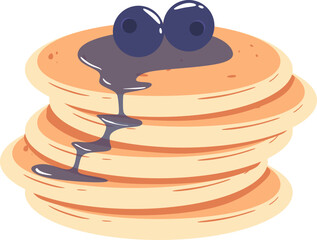 Cartoon Pancakes Illustration