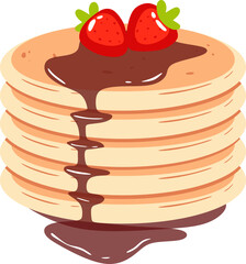 Cartoon Pancakes Illustration