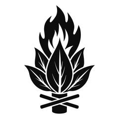 Burning Sage Bundle vector clean black silhouette design white background