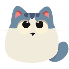 Cat Blue Illustration 