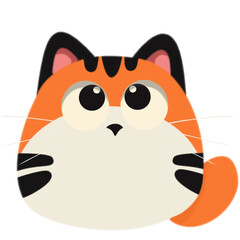 Cat Orange Illustration 