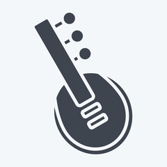 Icon Sitar. related to Instruments symbol. glyph style. design editable
